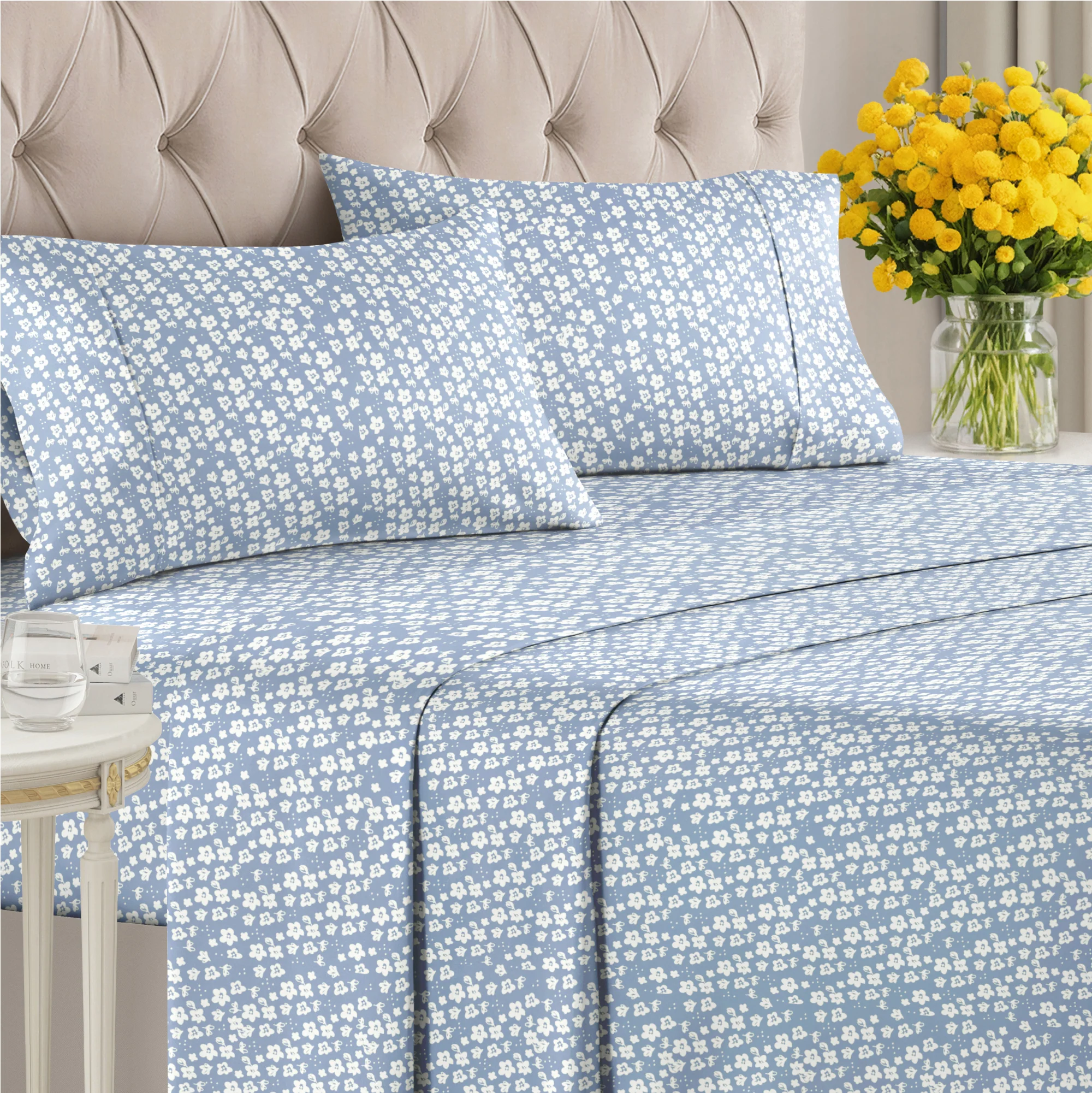 4 Piece Floral Sheet Set - Image 11