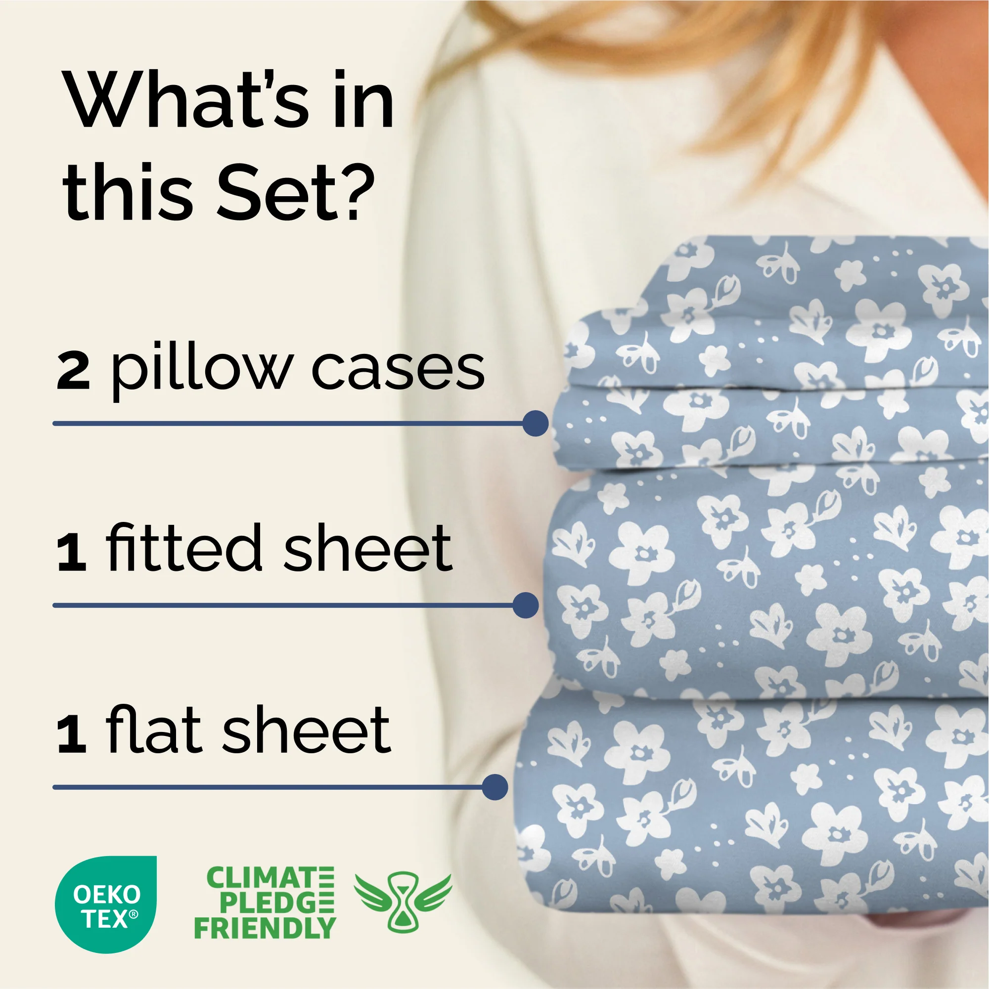 4 Piece Floral Sheet Set - Image 17