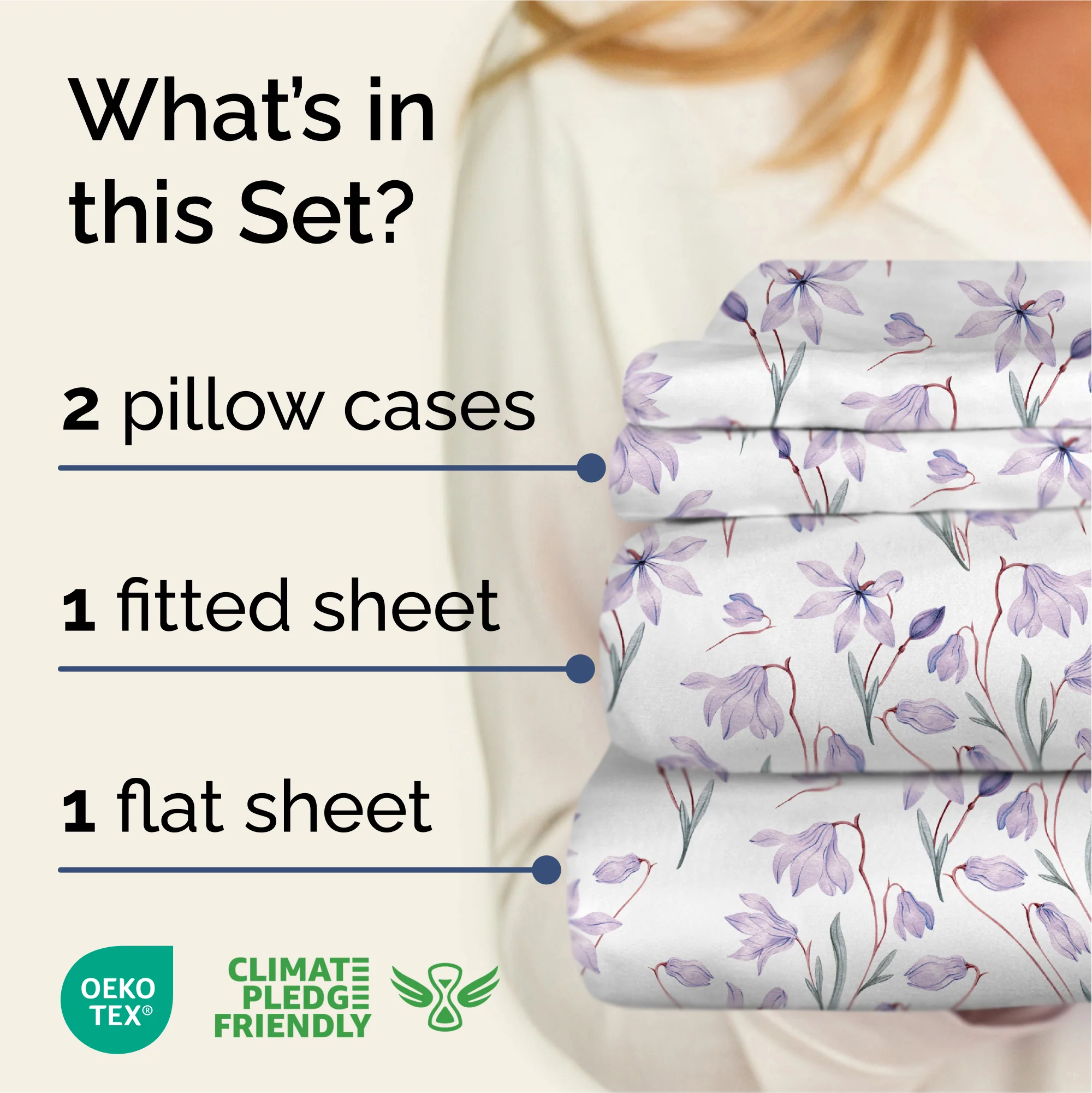 4 Piece Floral Sheet Set - Image 37