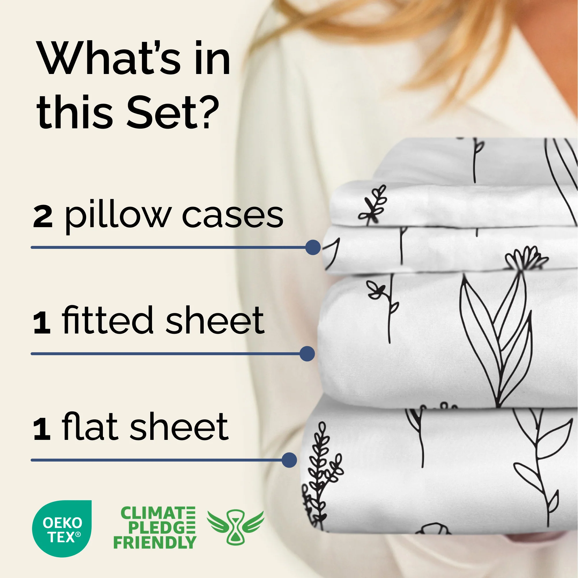 4 Piece Floral Sheet Set - Image 42