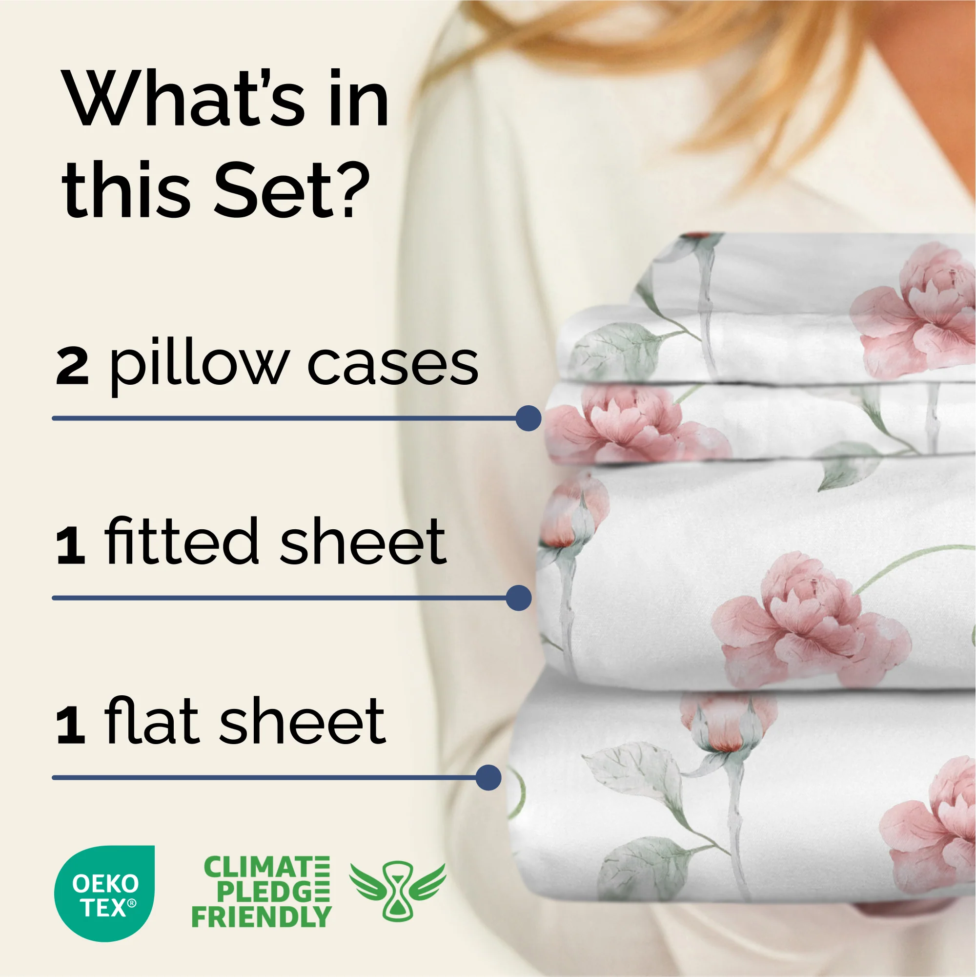 4 Piece Floral Sheet Set - Image 47