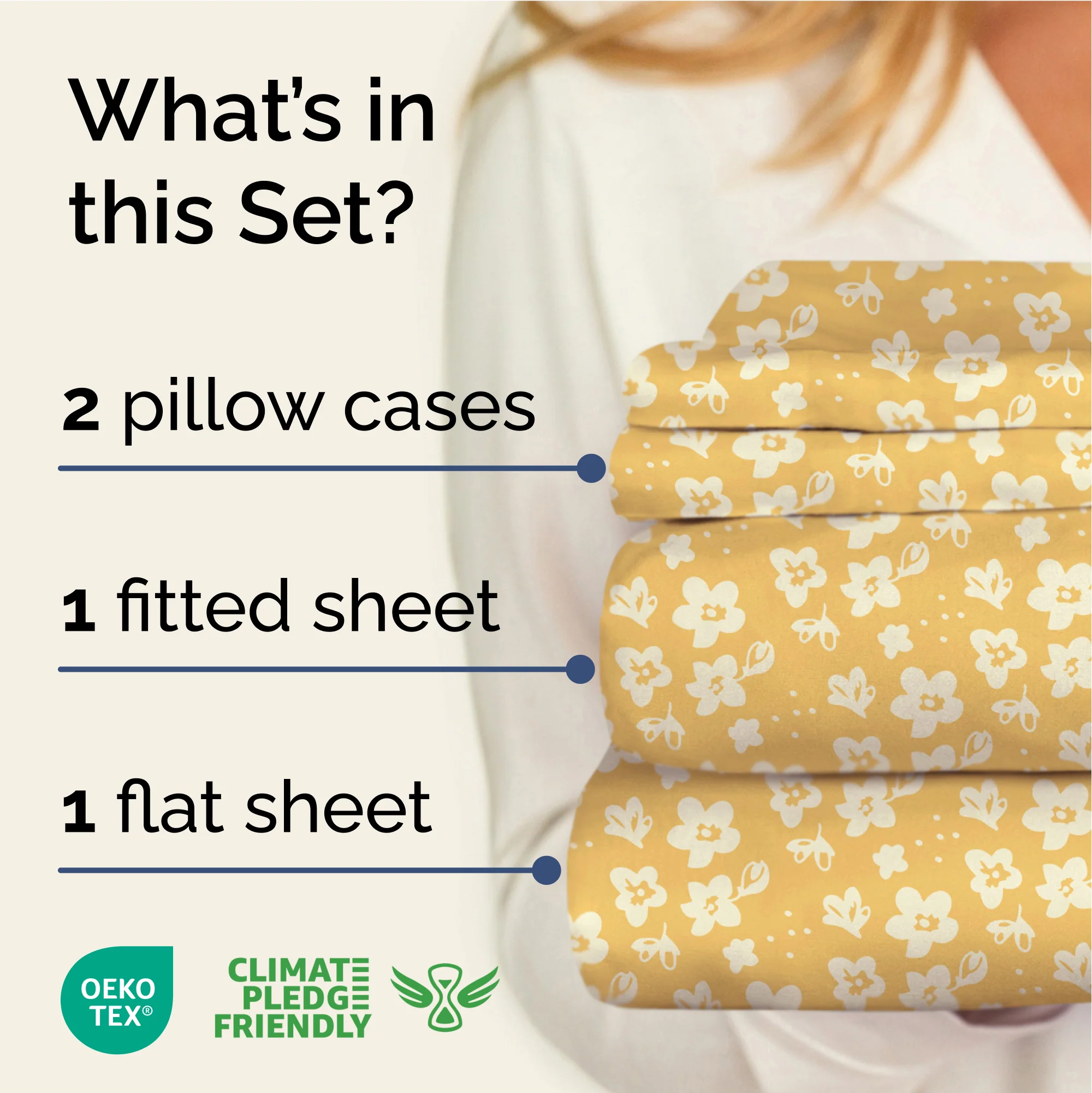 4 Piece Floral Sheet Set - Image 59