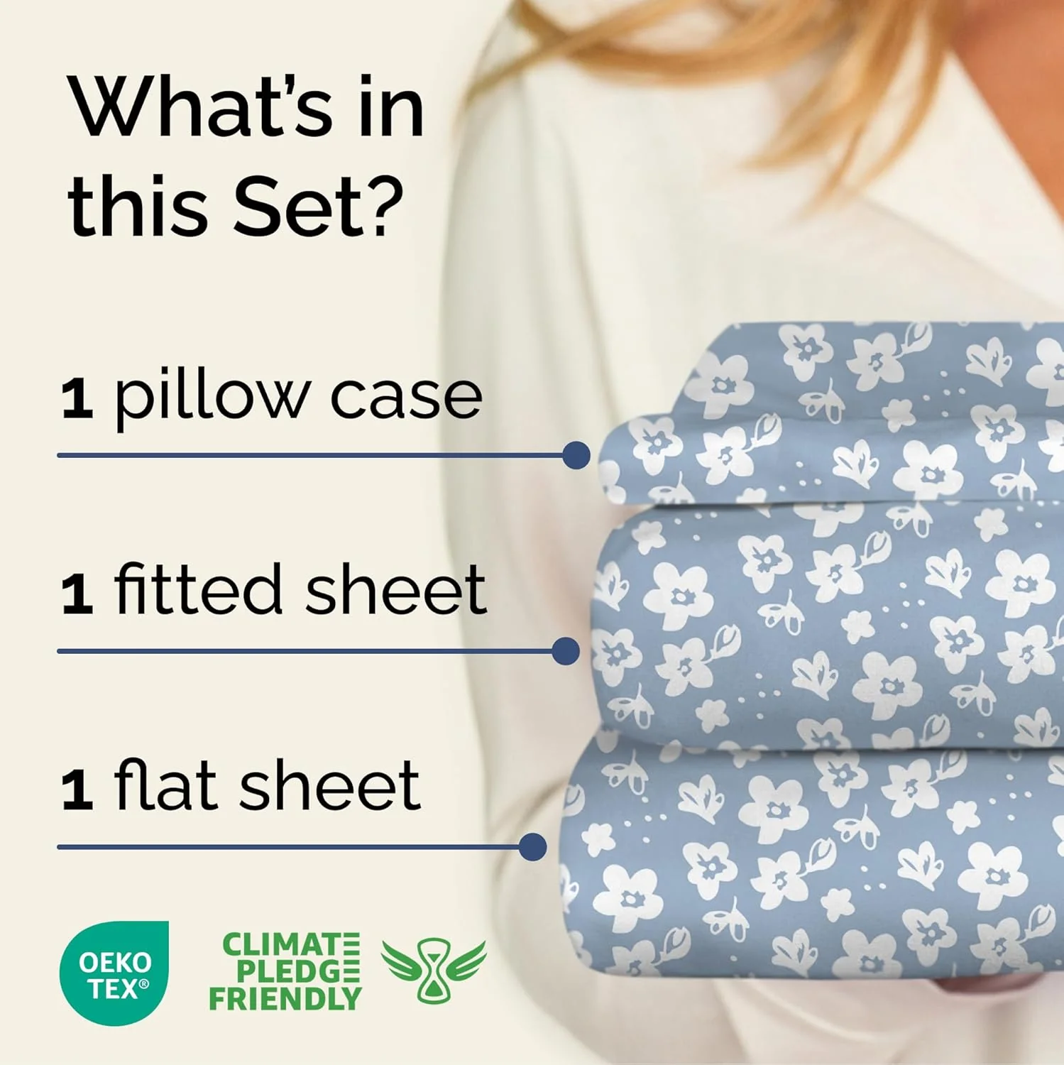 4 Piece Floral Sheet Set - Image 82