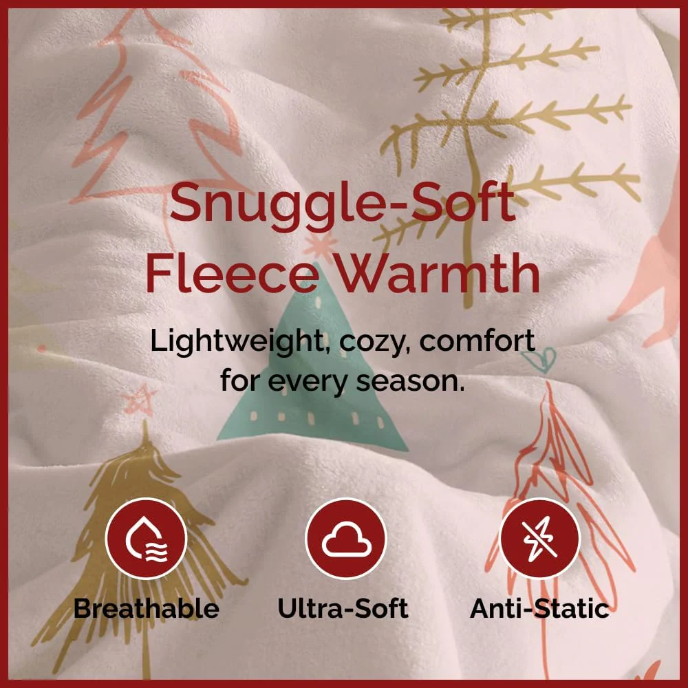 Christmas Printed Flannel Blanket - Image 35