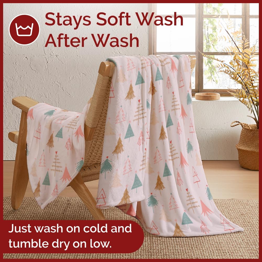 Christmas Printed Flannel Blanket - Image 37