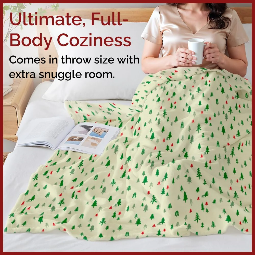 Christmas Printed Flannel Blanket - Image 41