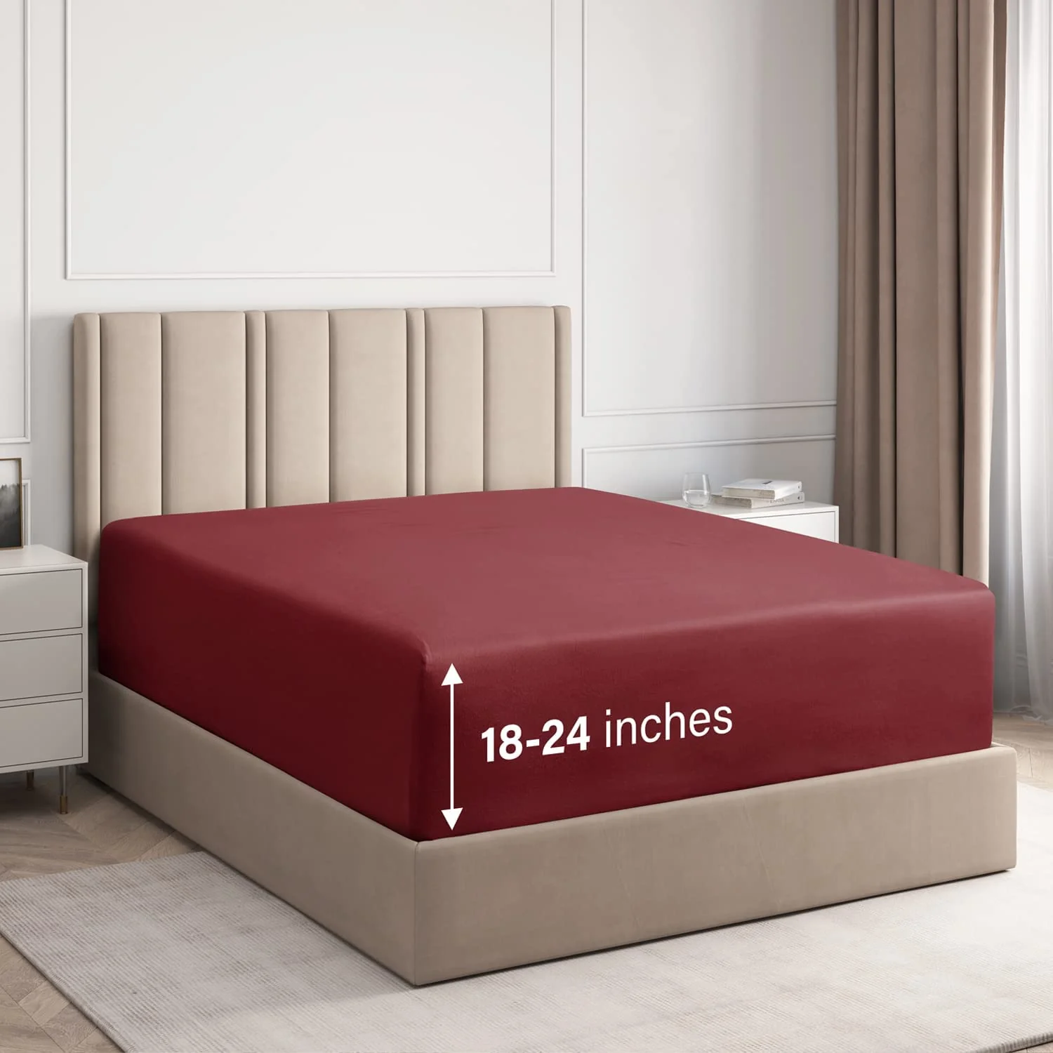 Cotton 400 Thread Count Deep Pocket Single Fitted Sheet - Image 15