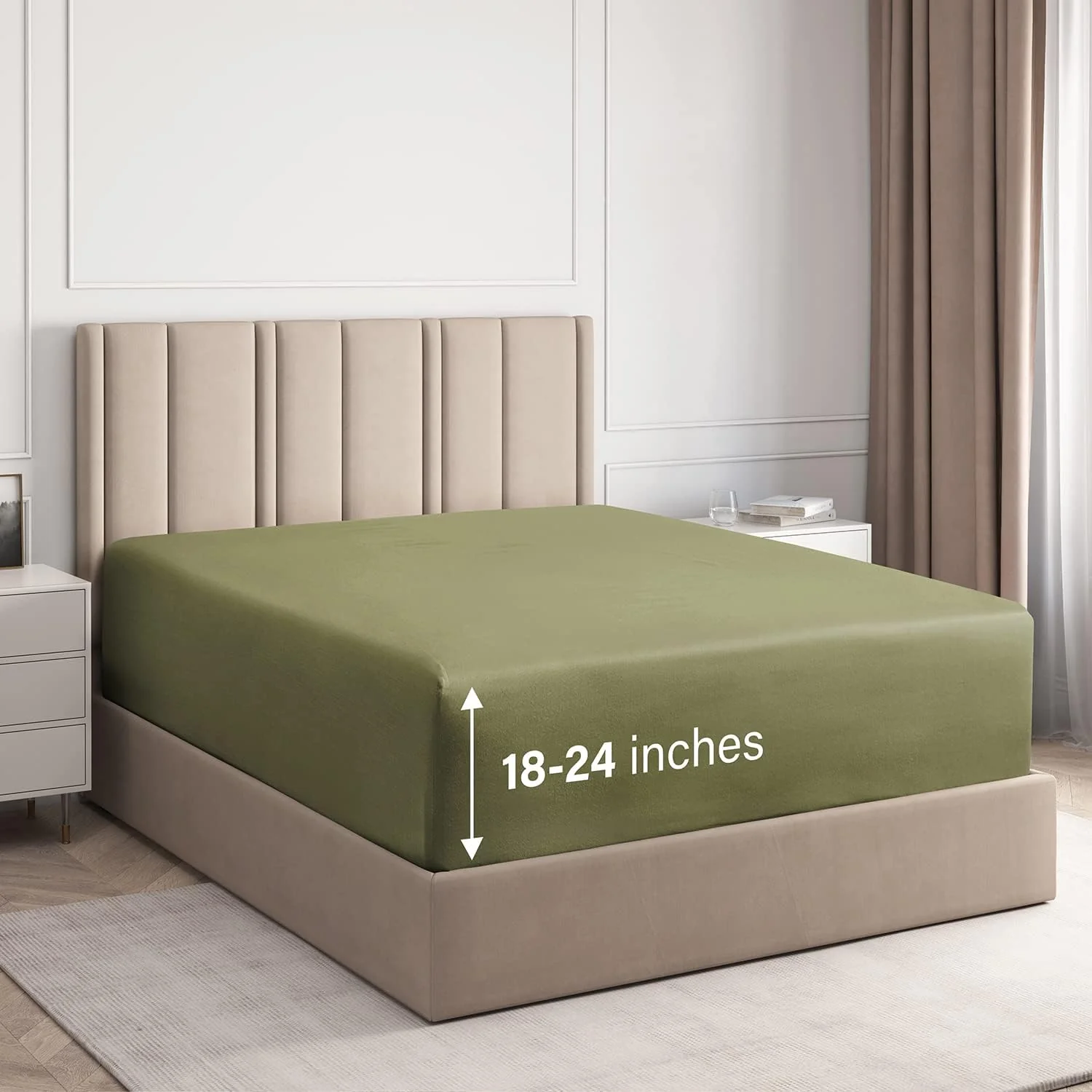 Cotton 400 Thread Count Deep Pocket Single Fitted Sheet - Image 26