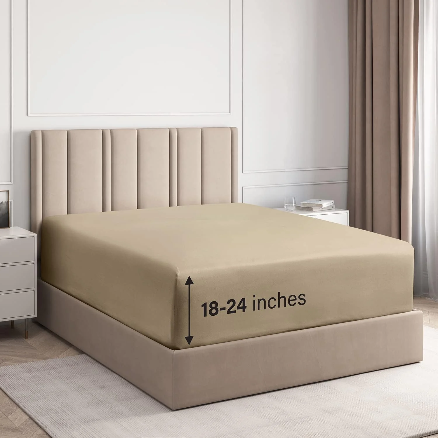 Cotton 400 Thread Count Deep Pocket Single Fitted Sheet - Image 31