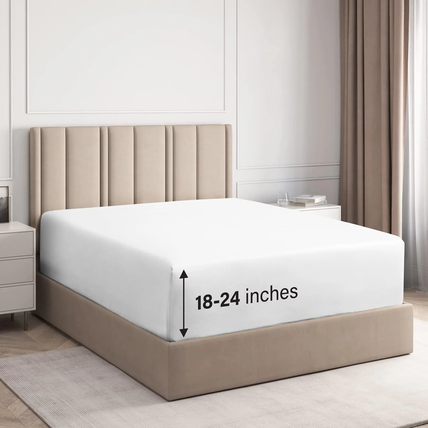 Cotton 400 Thread Count Deep Pocket Single Fitted Sheet - Image 33