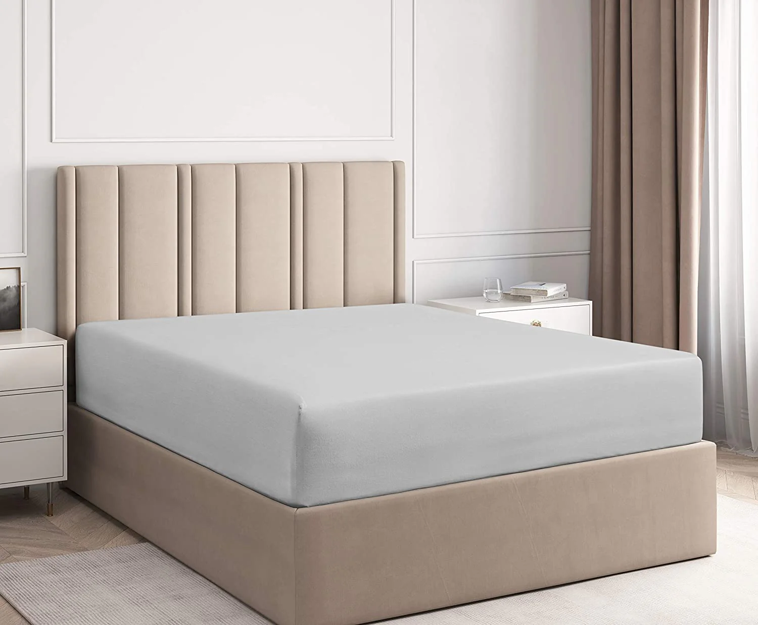 Cotton 400 Thread Count Standard Single Fitted Sheet - Image 12