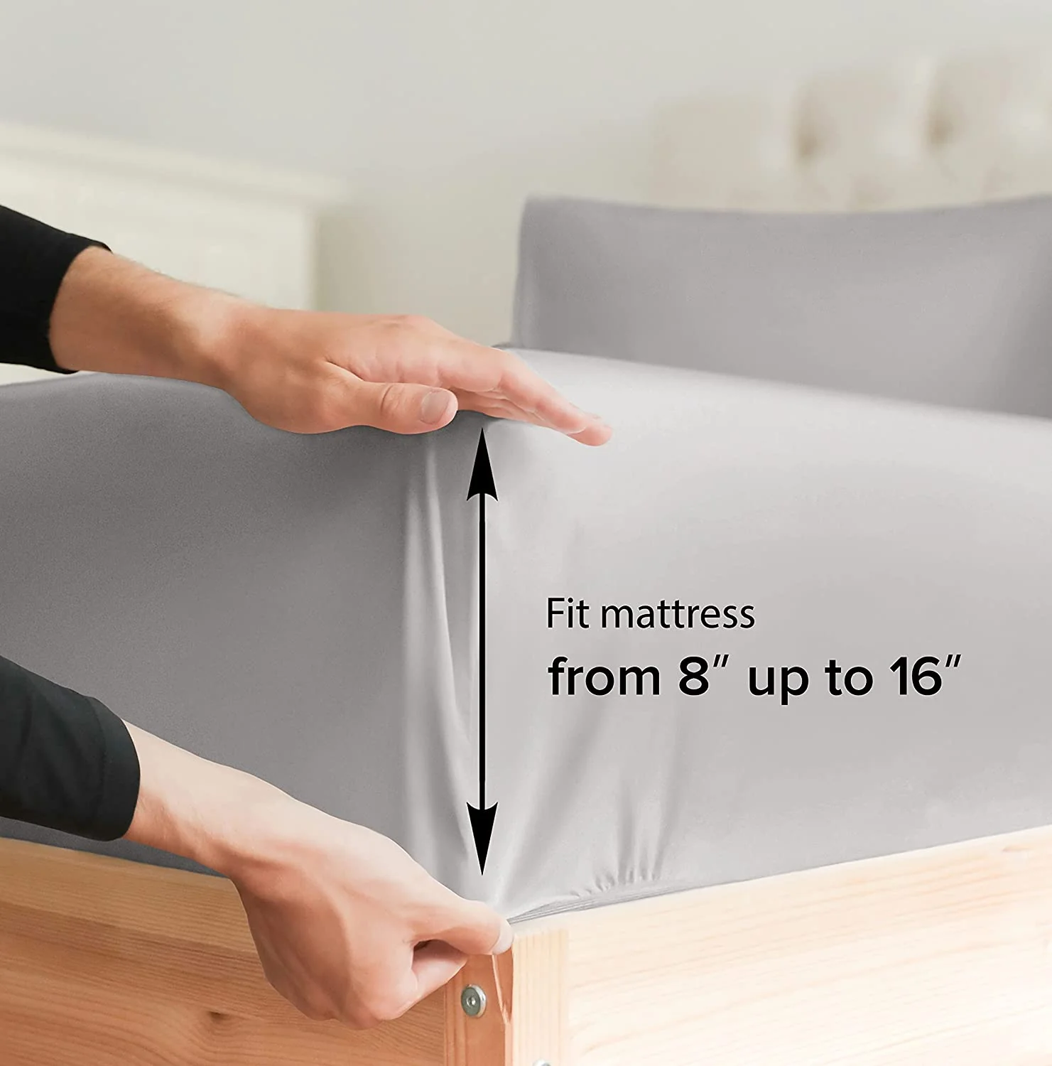 Cotton 400 Thread Count Standard Single Fitted Sheet - Image 13