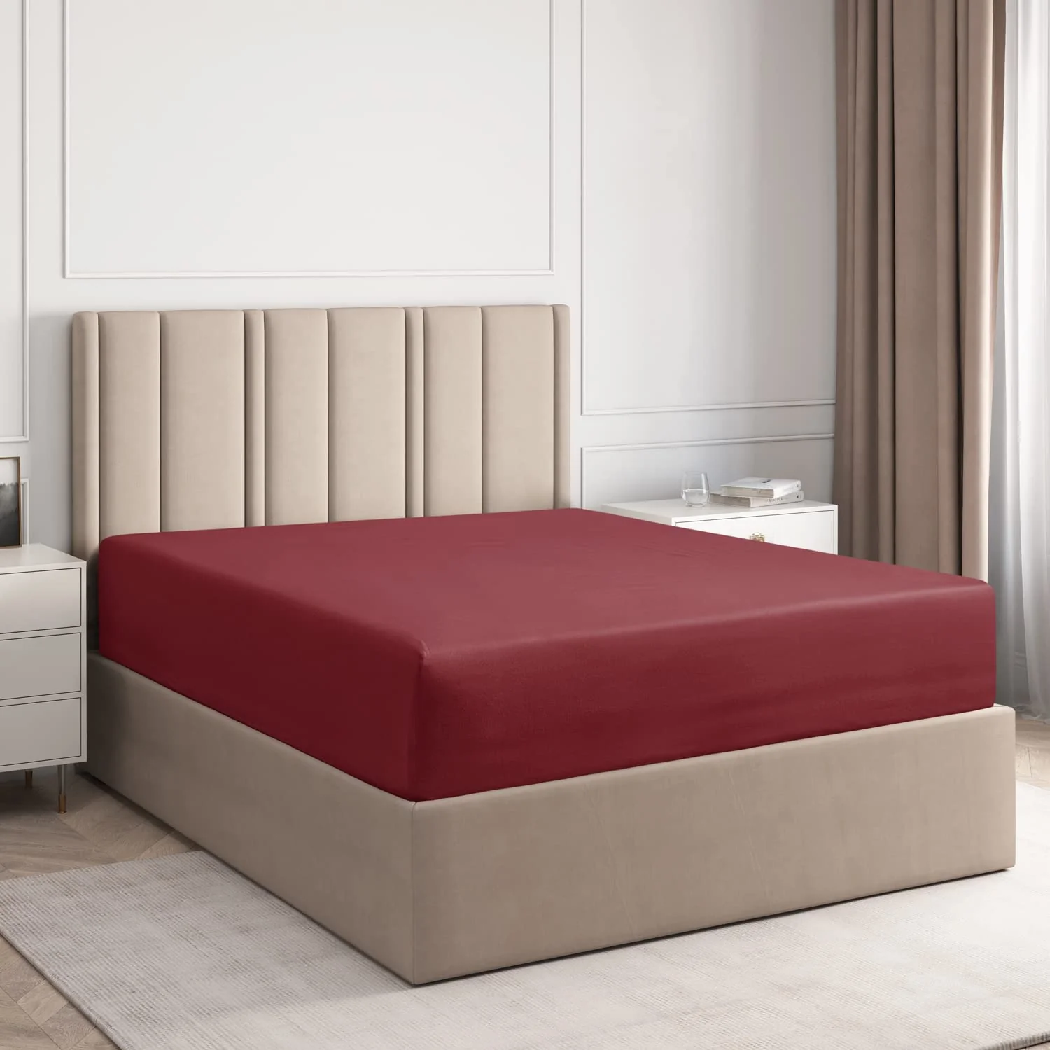 Cotton 400 Thread Count Standard Single Fitted Sheet - Image 24