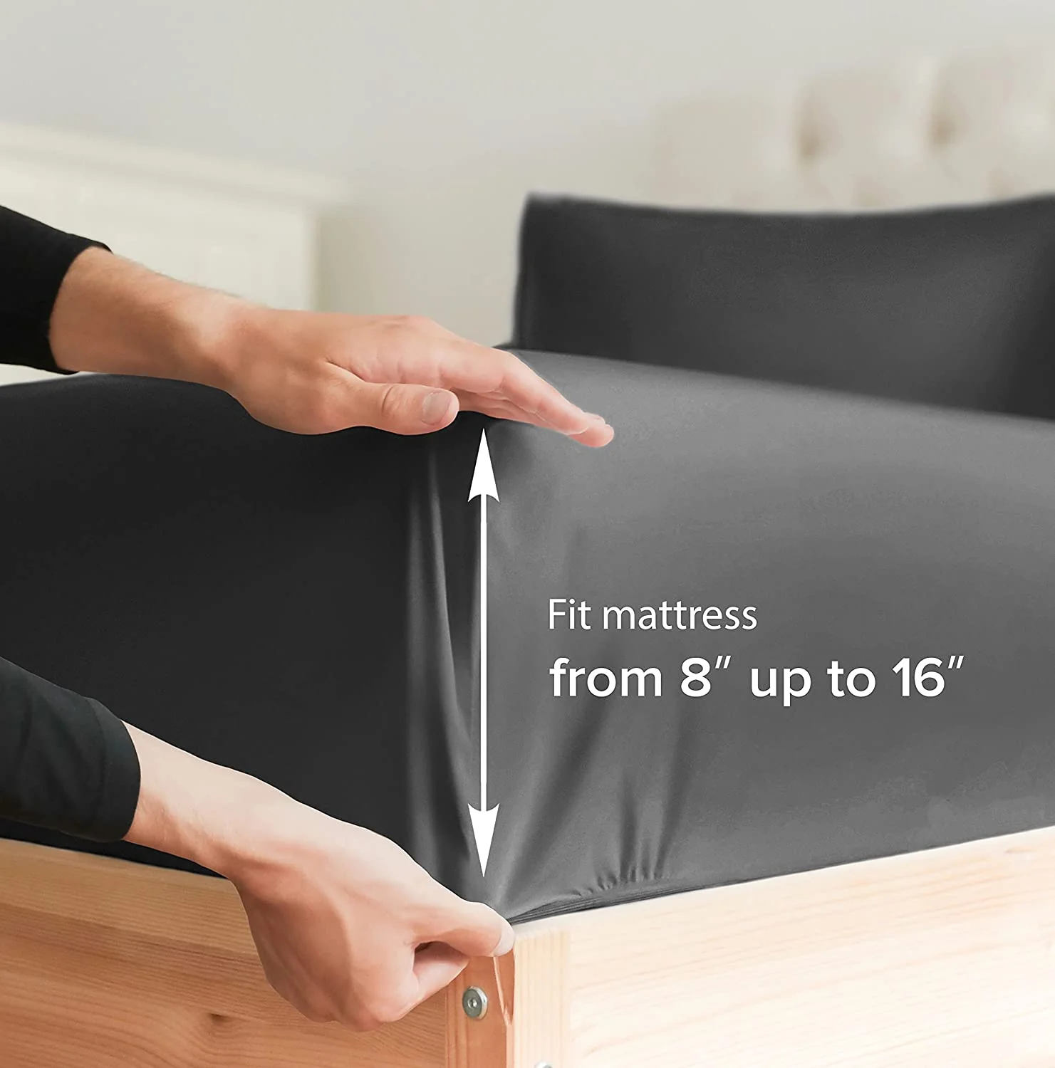 Cotton 400 Thread Count Standard Single Fitted Sheet - Image 8