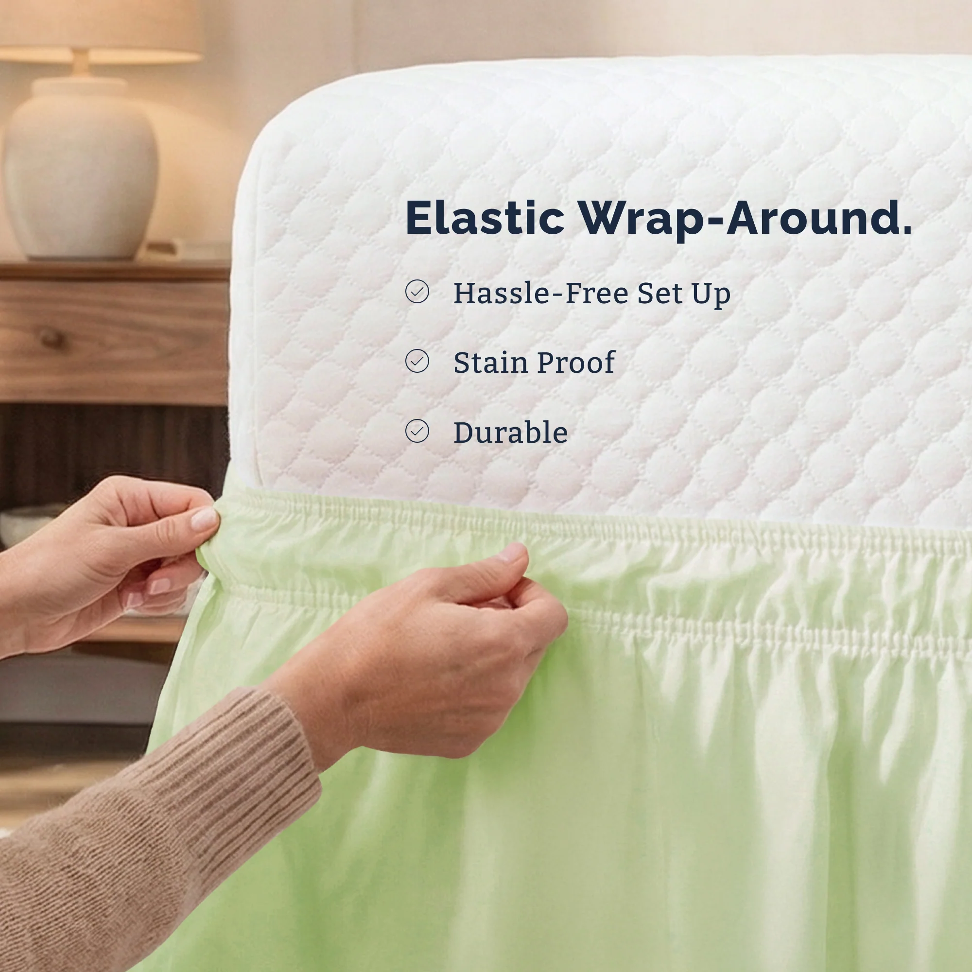 Ruffled Elastic Wrap Around Bedskirt - Image 64