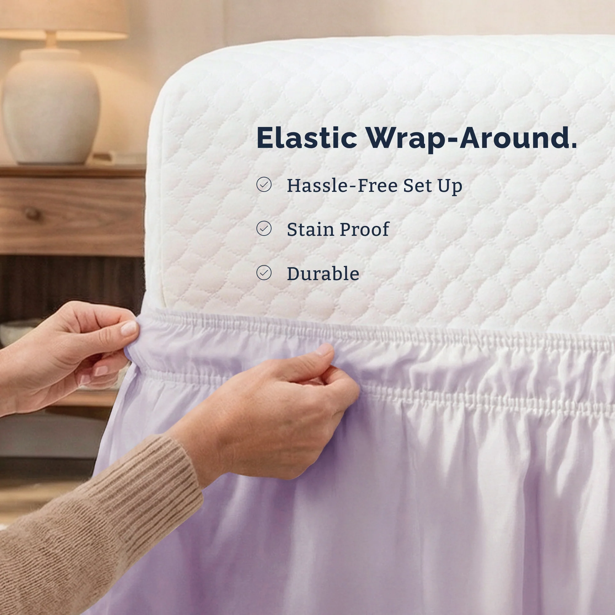 Ruffled Elastic Wrap Around Bedskirt - Image 56