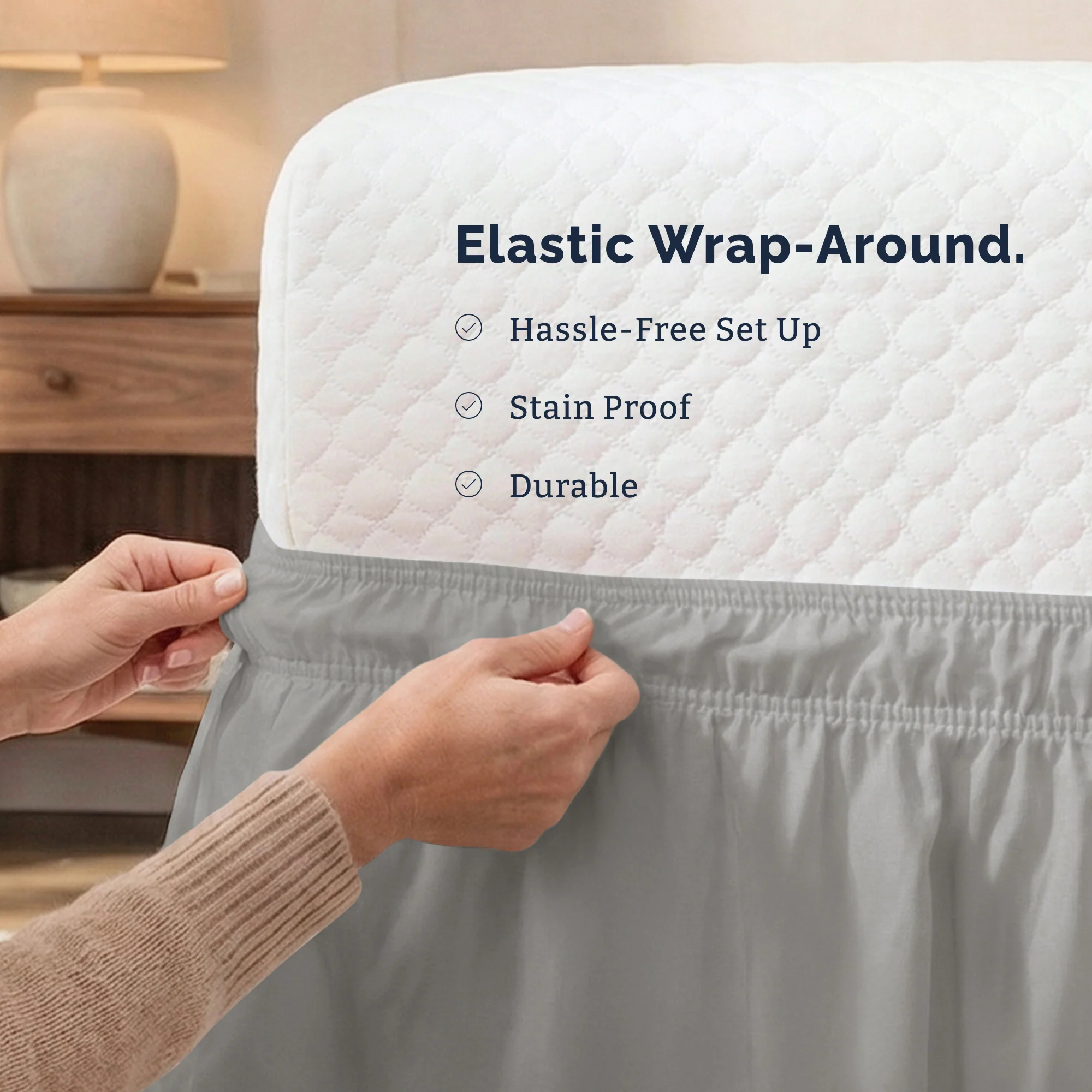 Ruffled Elastic Wrap Around Bedskirt - Image 50