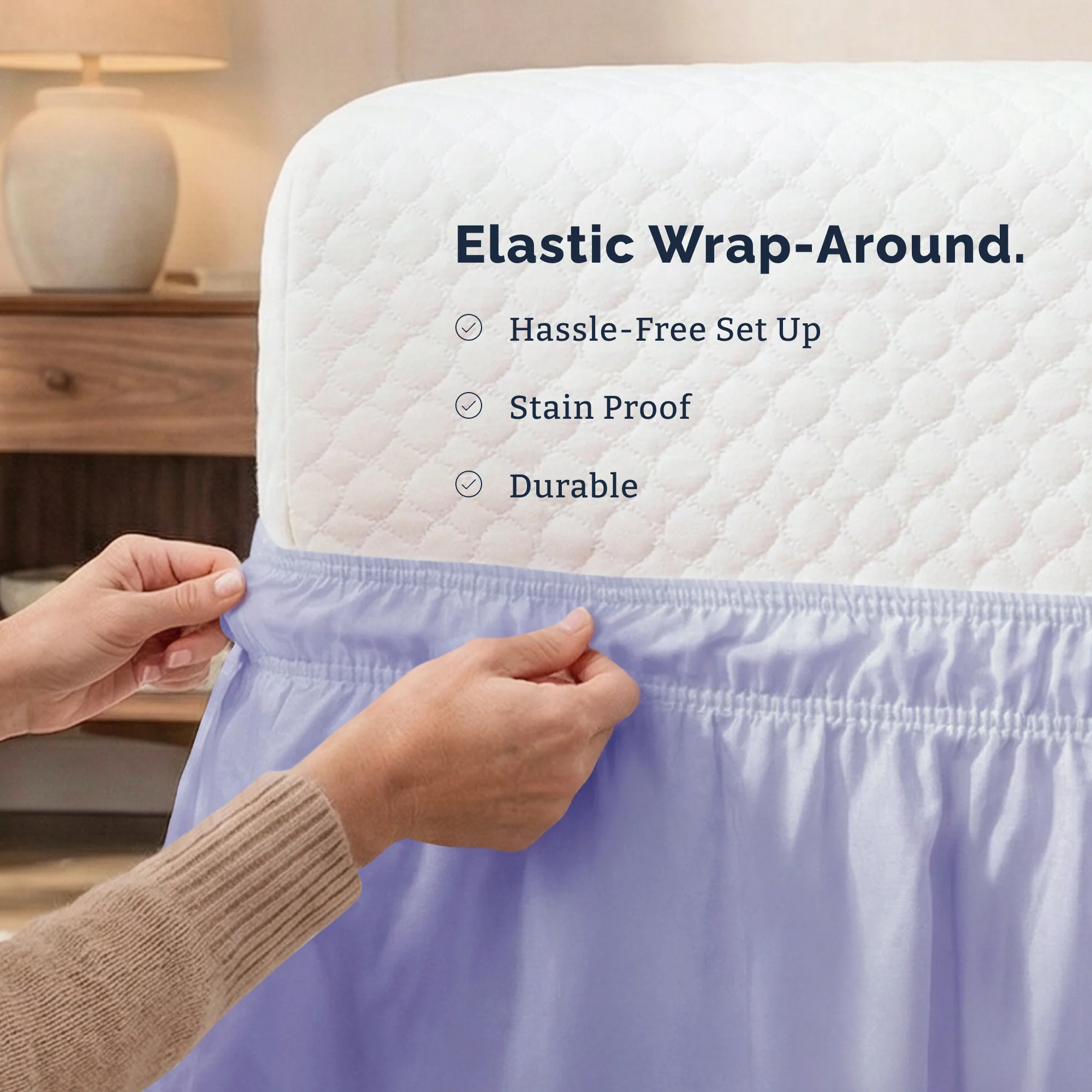 Ruffled Elastic Wrap Around Bedskirt - Image 45