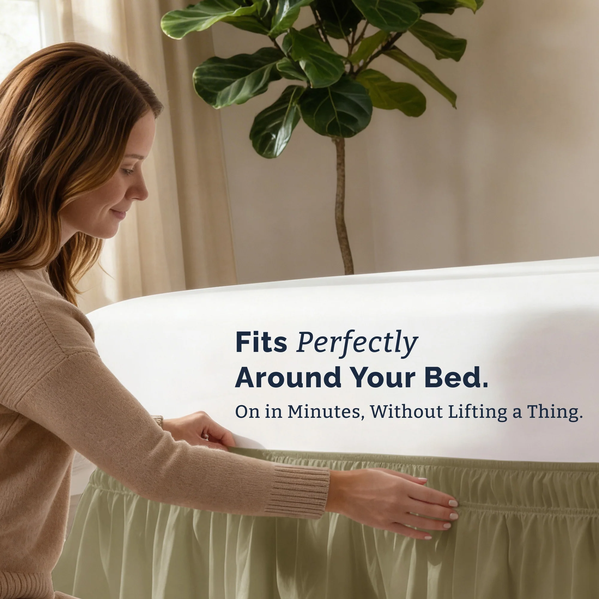 Ruffled Elastic Wrap Around Bedskirt - Image 38
