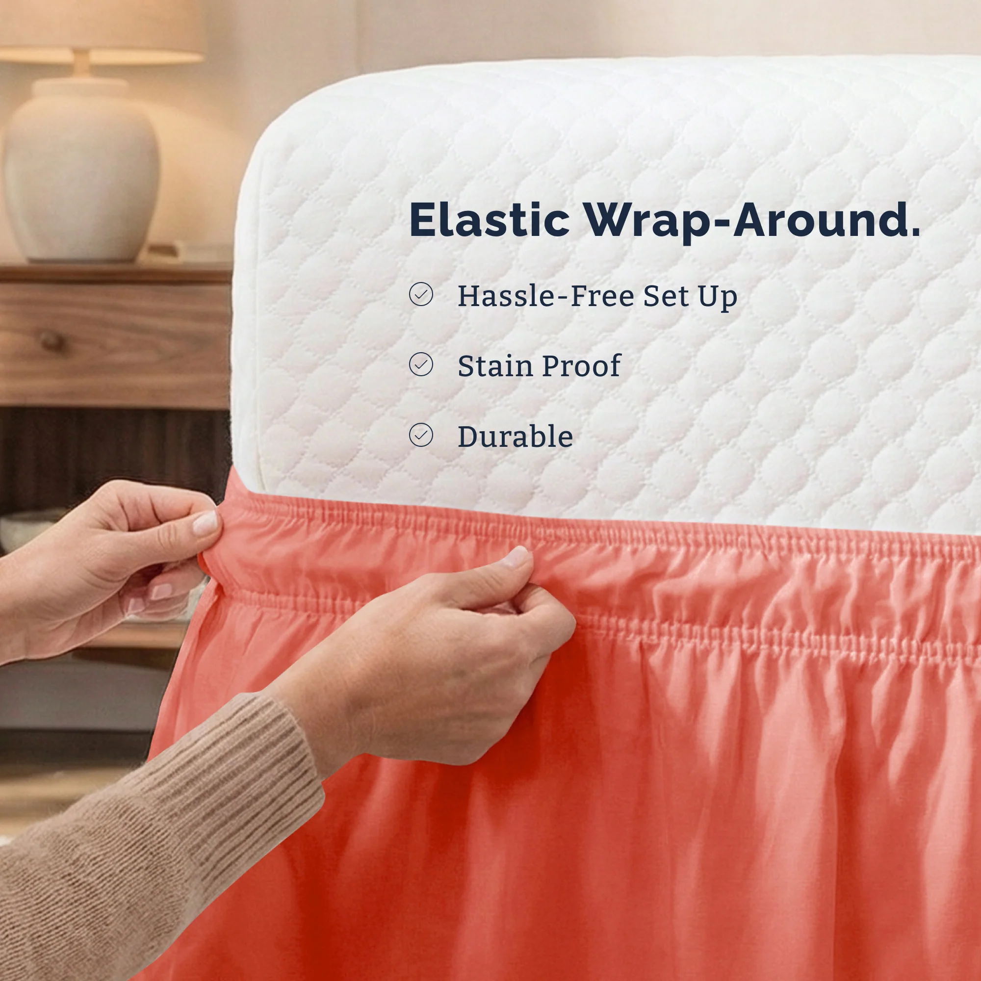 Ruffled Elastic Wrap Around Bedskirt - Image 32