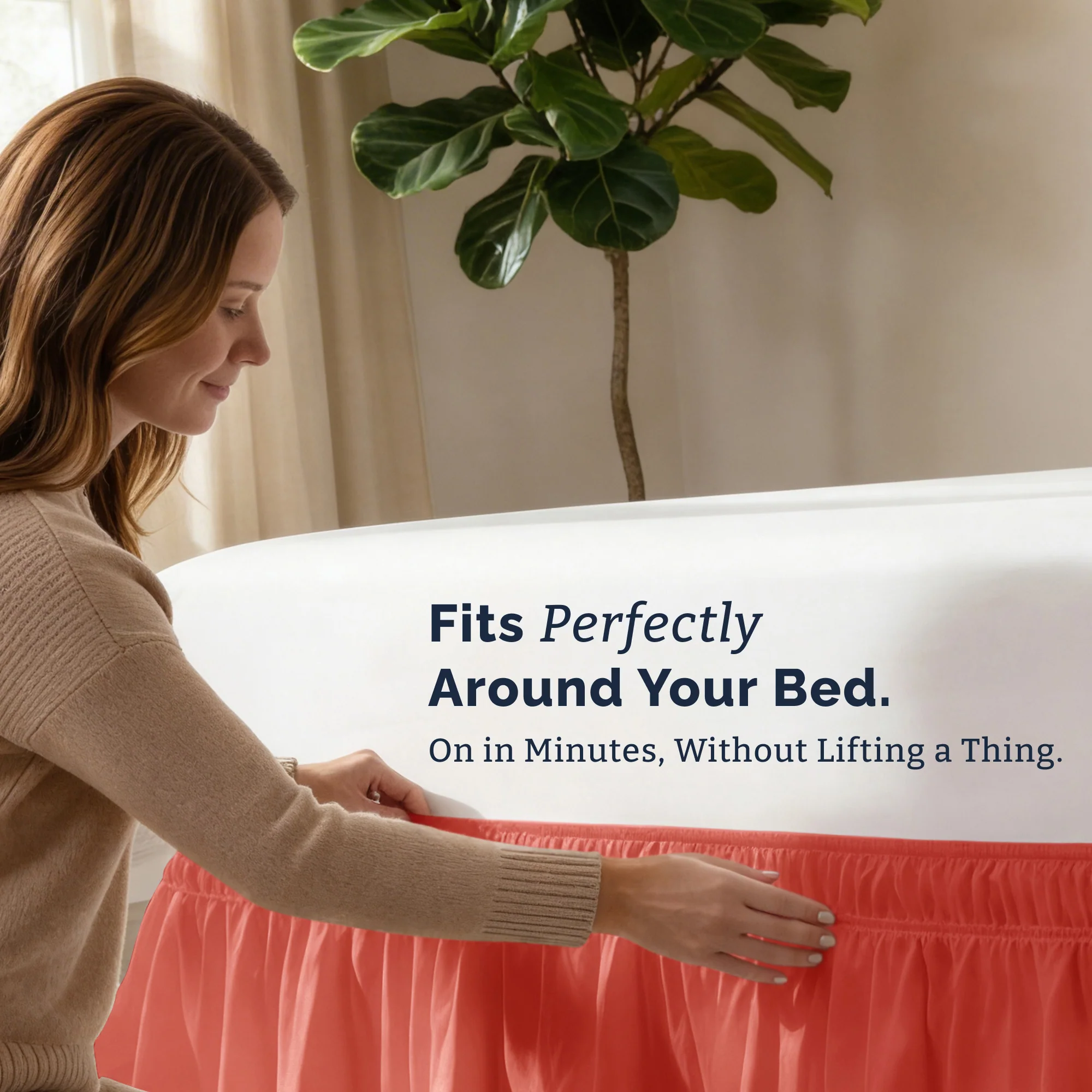 Ruffled Elastic Wrap Around Bedskirt - Image 30