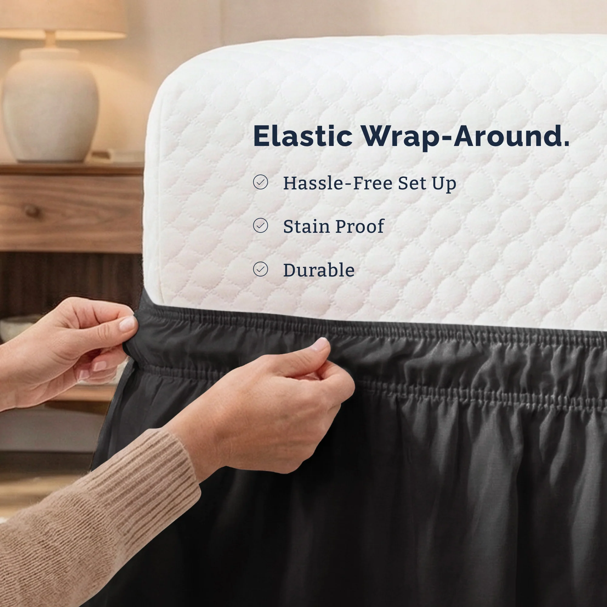 Ruffled Elastic Wrap Around Bedskirt - Image 24