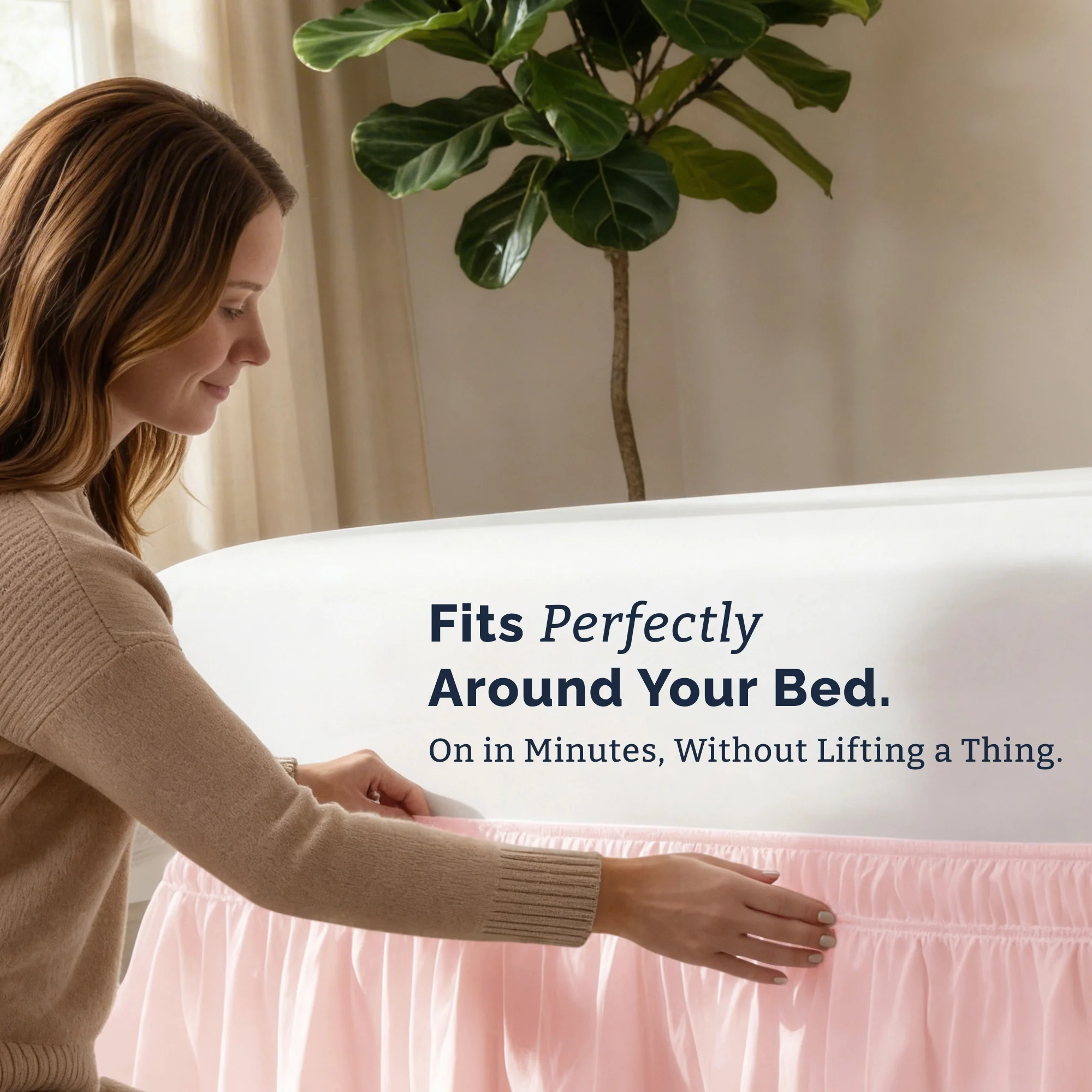 Ruffled Elastic Wrap Around Bedskirt - Image 20