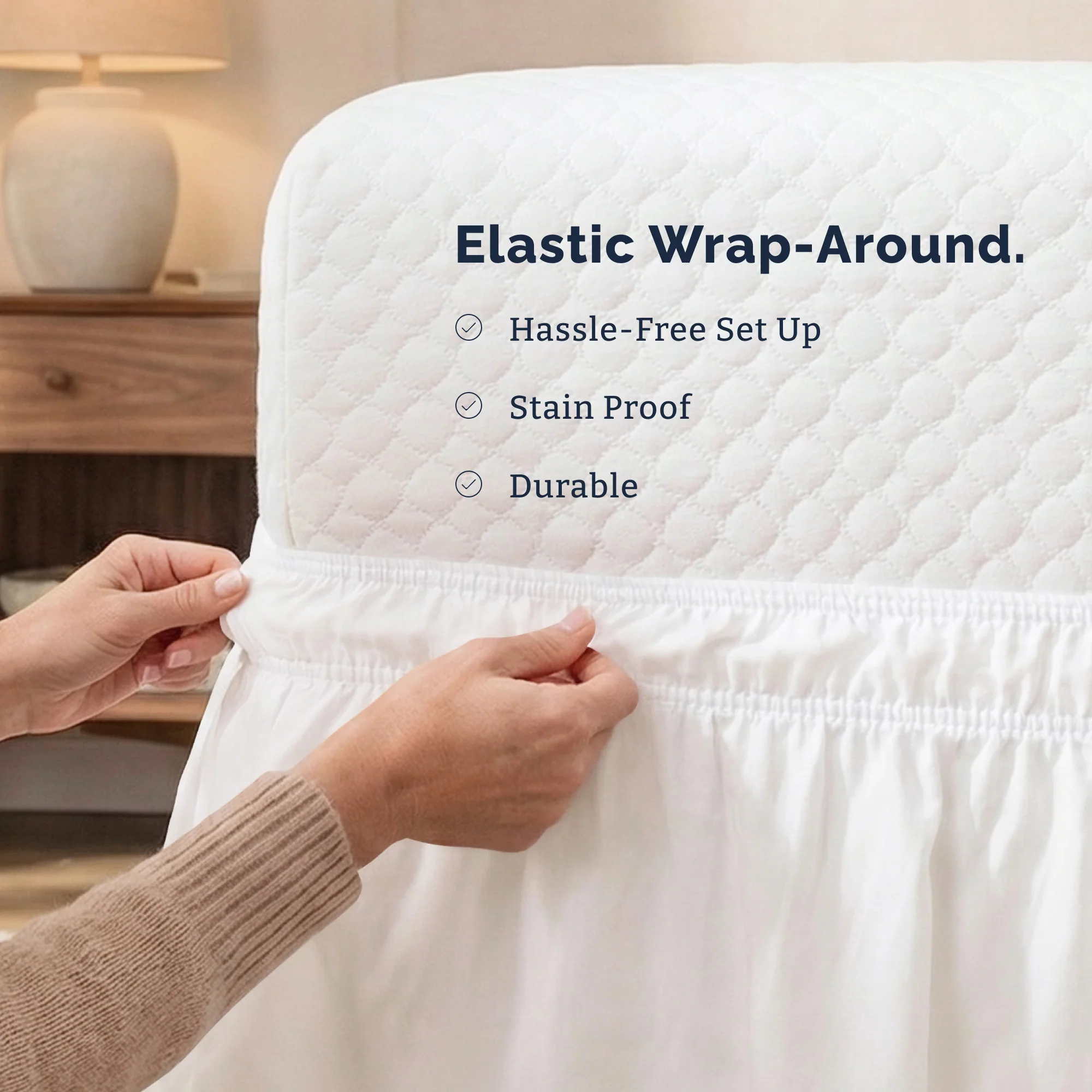 Ruffled Elastic Wrap Around Bedskirt - Image 15