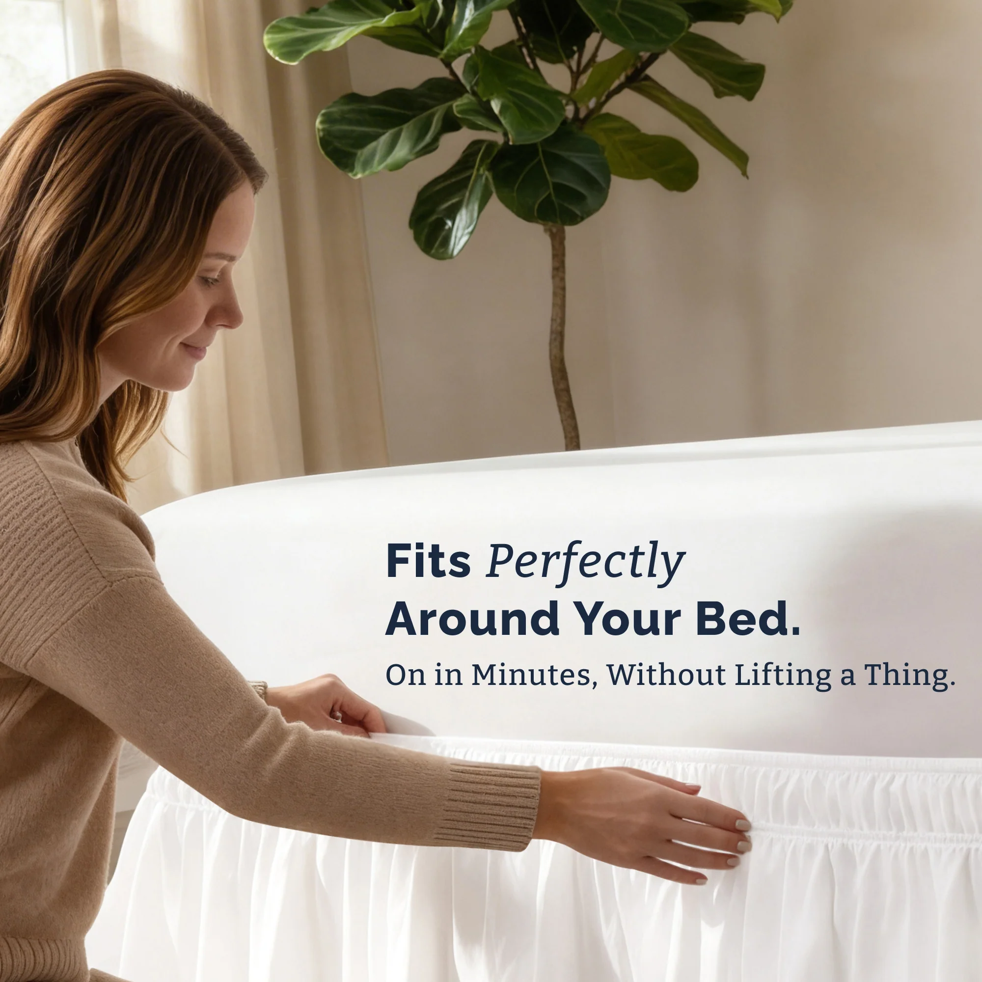 Ruffled Elastic Wrap Around Bedskirt - Image 14