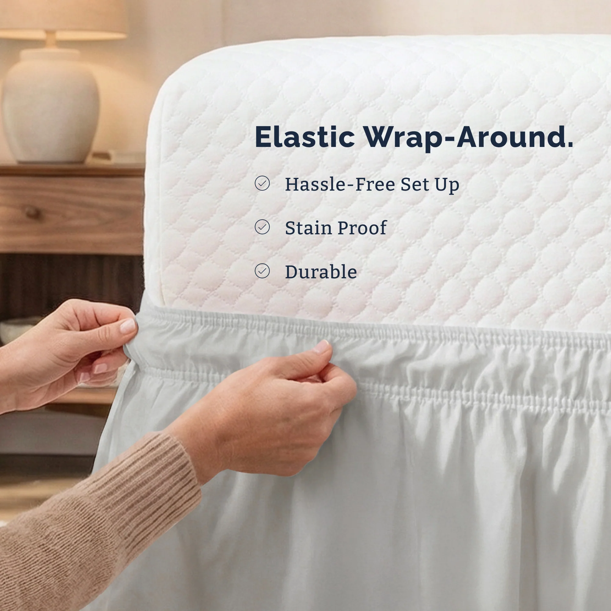 Ruffled Elastic Wrap Around Bedskirt - Image 131