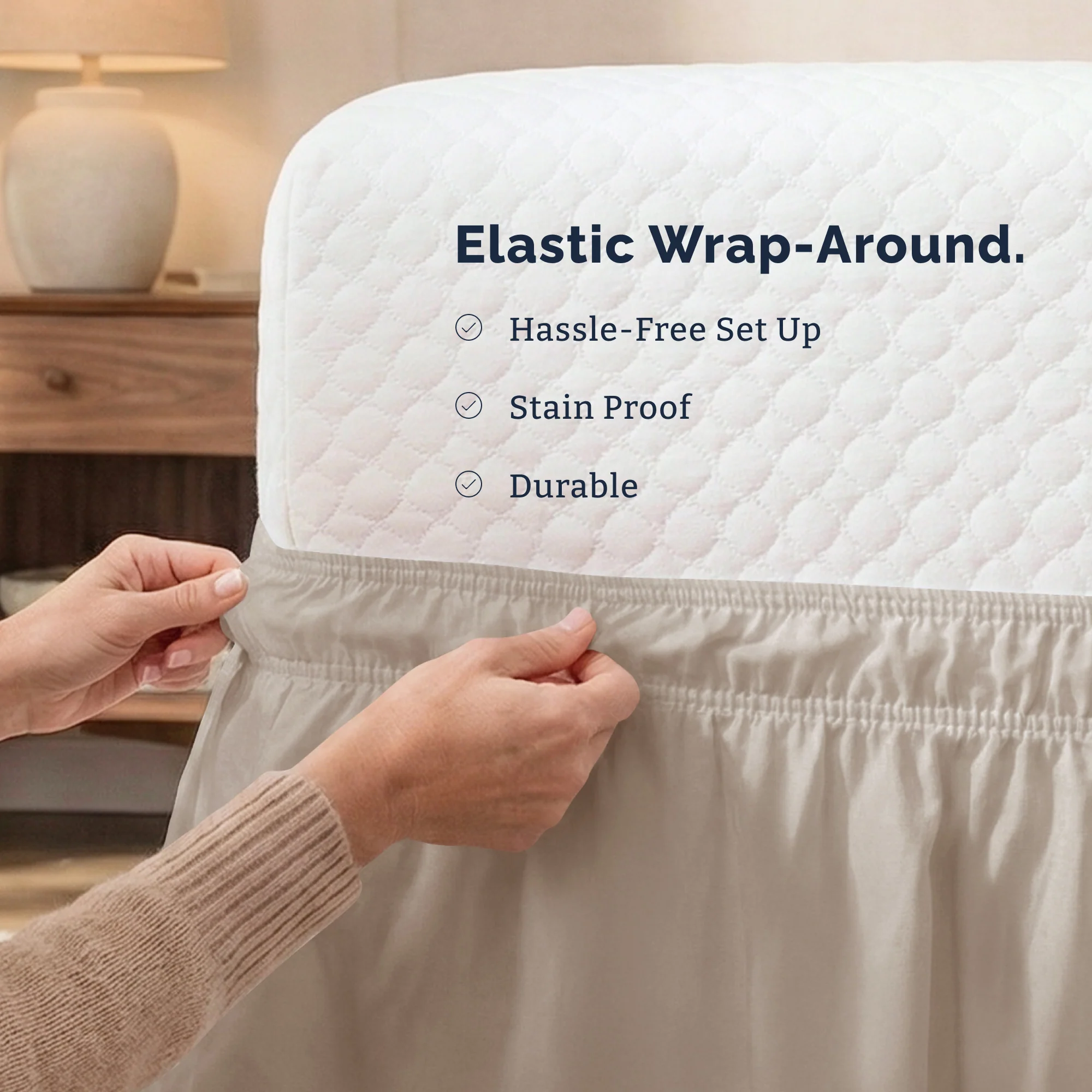 Ruffled Elastic Wrap Around Bedskirt - Image 139