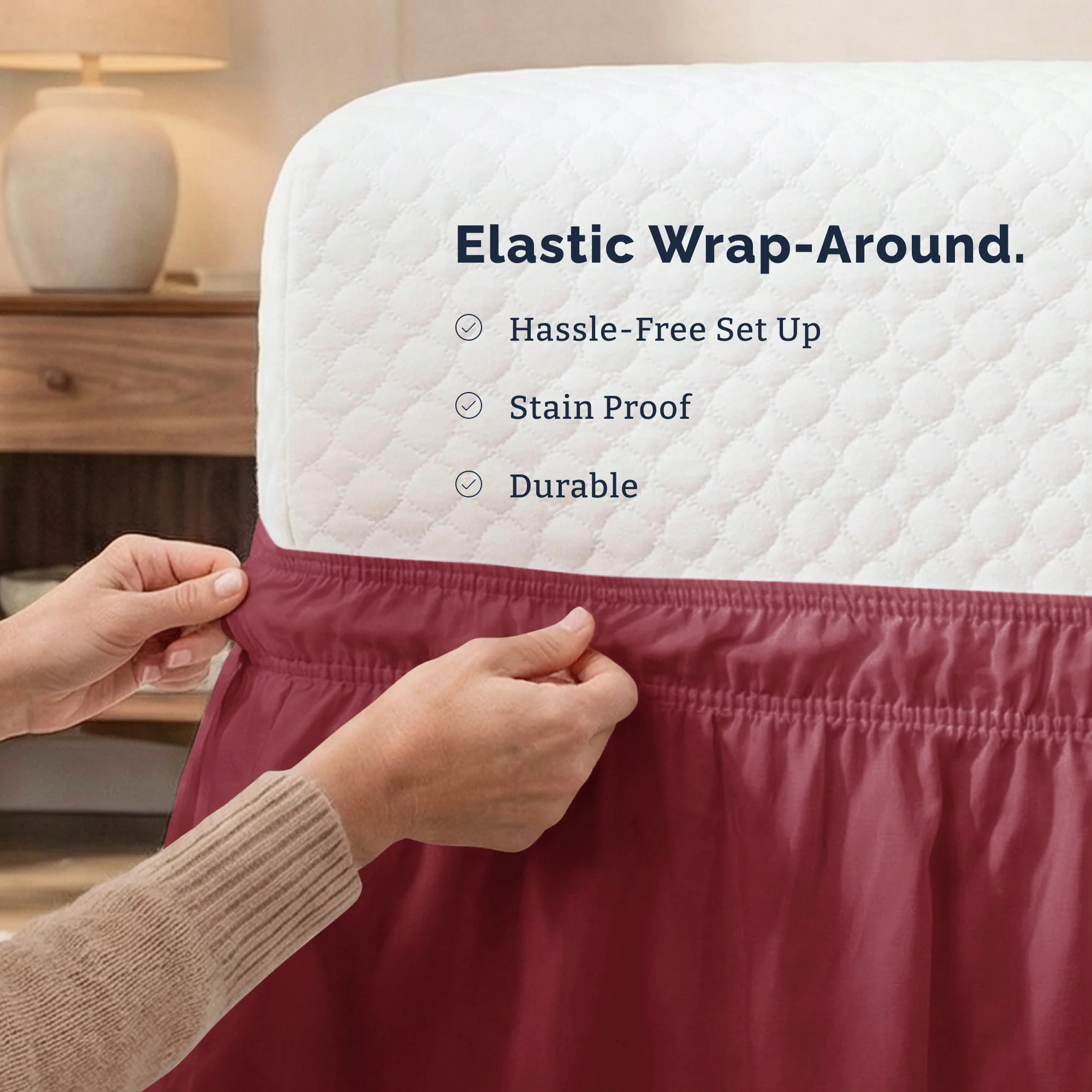 Ruffled Elastic Wrap Around Bedskirt - Image 115