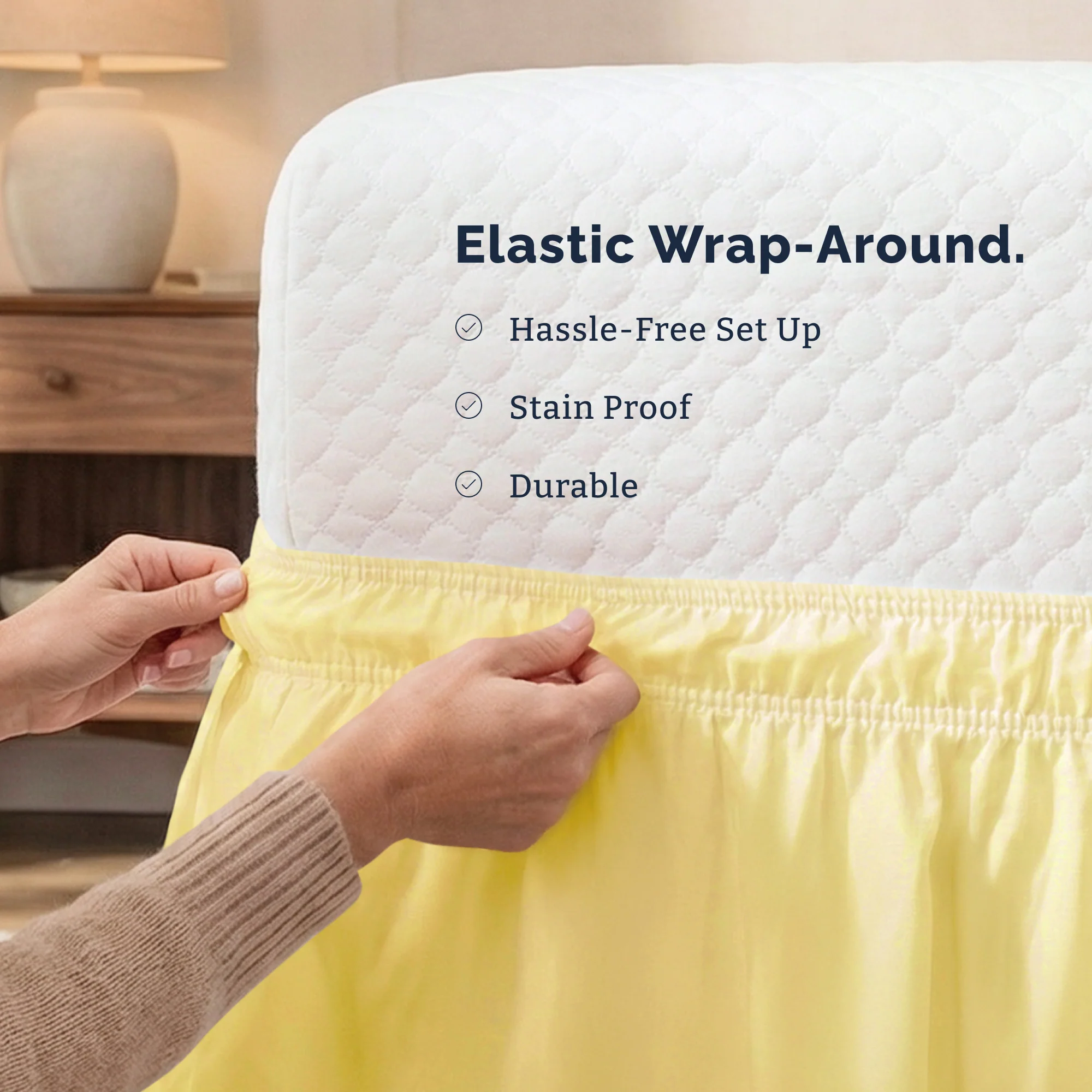Ruffled Elastic Wrap Around Bedskirt - Image 105