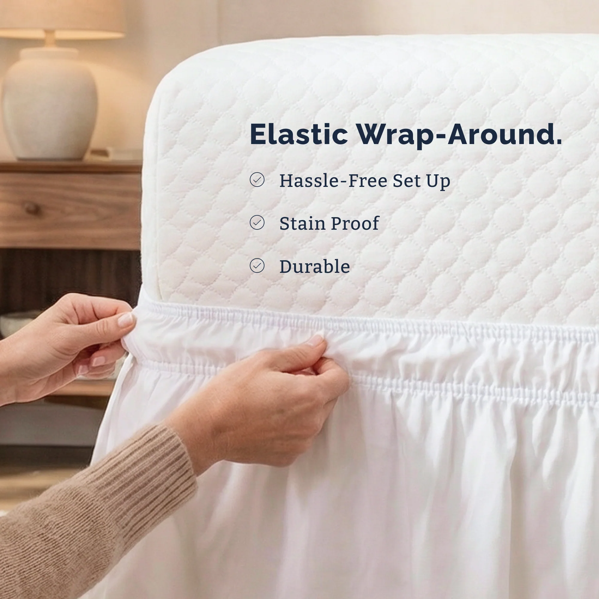 Ruffled Elastic Wrap Around Bedskirt - Image 98