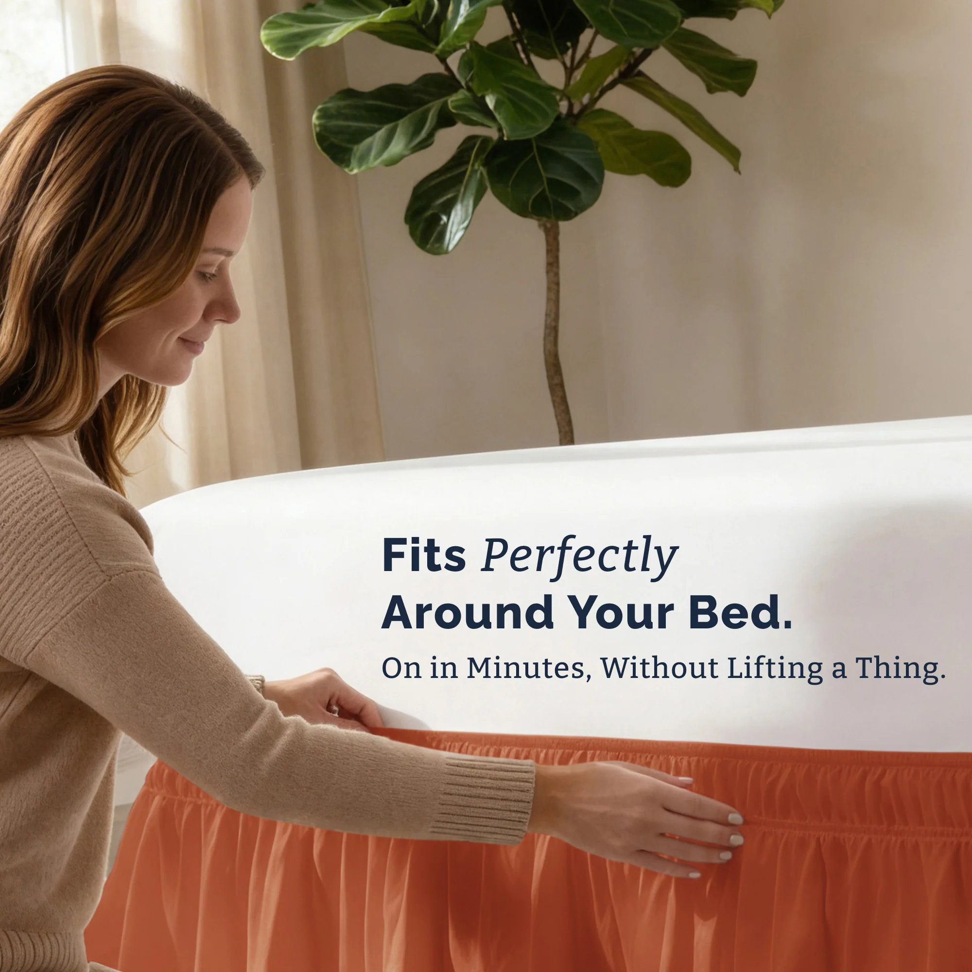 Ruffled Elastic Wrap Around Bedskirt - Image 97
