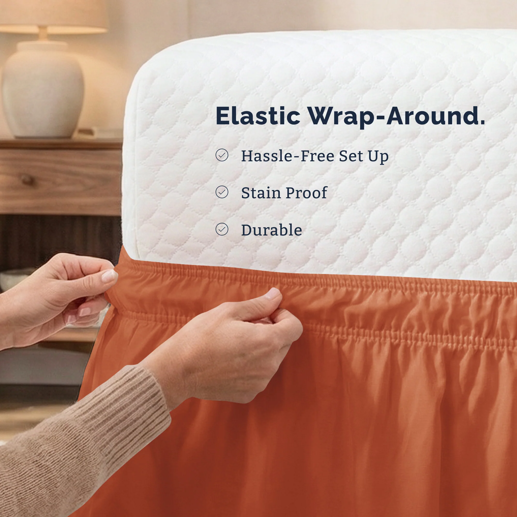 Ruffled Elastic Wrap Around Bedskirt - Image 95
