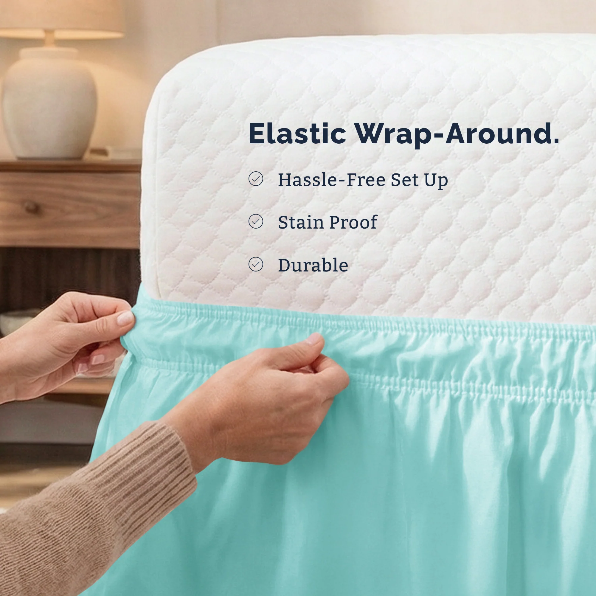 Ruffled Elastic Wrap Around Bedskirt - Image 86
